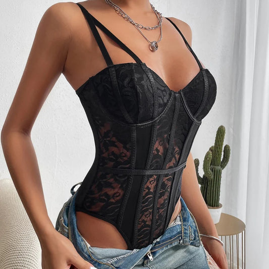 Sensual Mesh Bustier for Ultimate Elegance and Comfort!