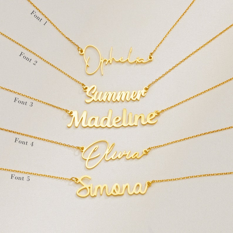14K Gold Name Necklace