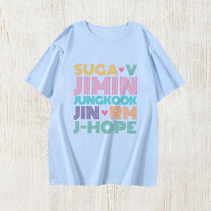 Suga V Jimin Jungkook Jin RM J-Hope T Shirt
